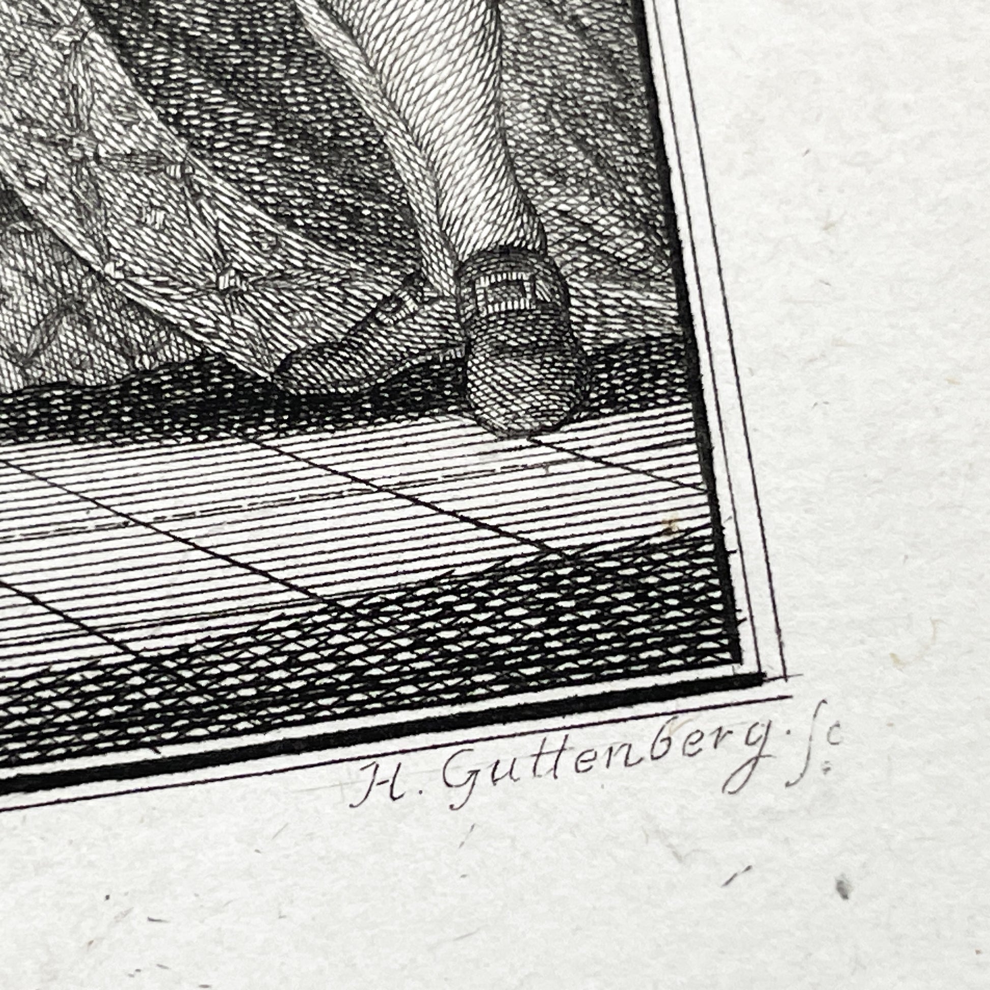 1783 - Engraving - Charles Eisen & Heinrich Guttenberg Engraving - Les Époux Malheureux Scene - French Rococo Print