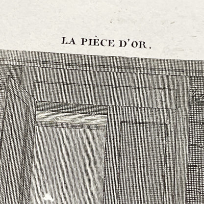 Early 19th - French Engraving with Hand-Coloring - 'La Pièce d'Or' Scene - Family - Children - Historical Art Print by Chasselat