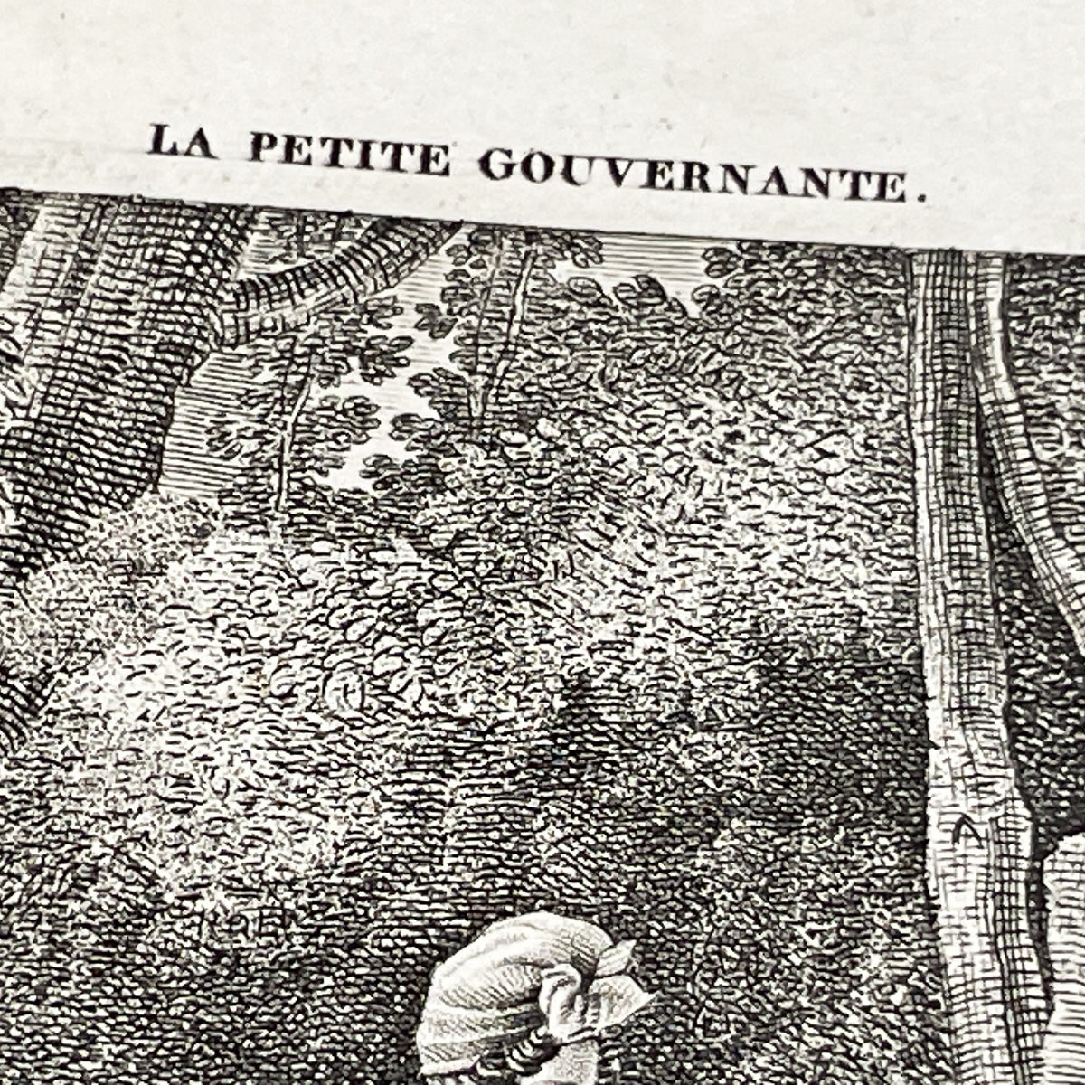Early 19th - French Engraving - 'The Little Governess' Scene - Chasselat Design - Romantic Illustration - Sentimental Art Print