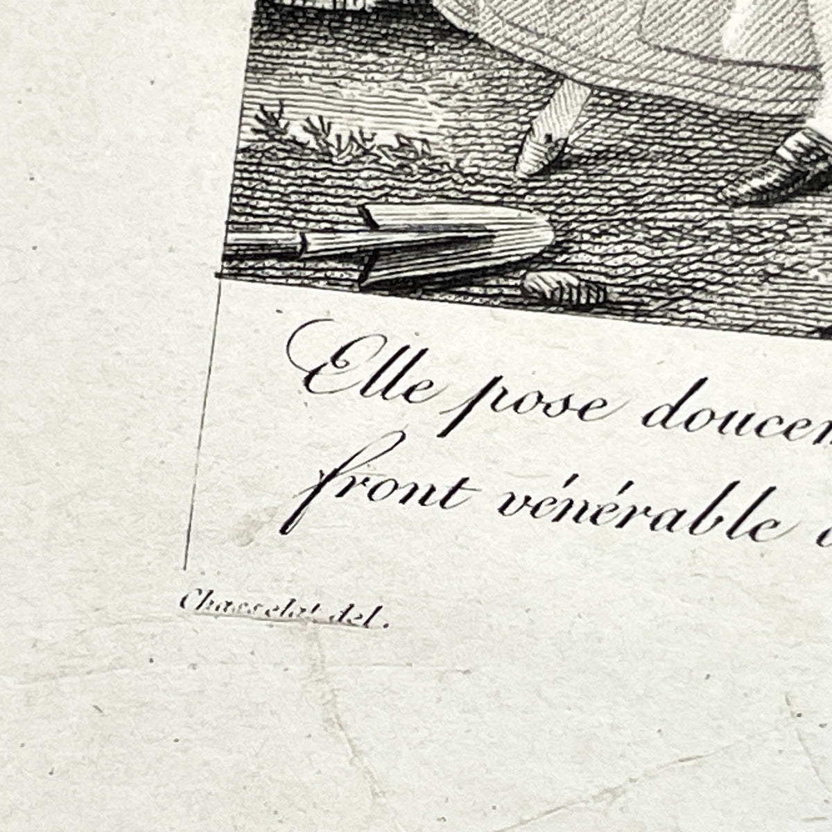 Early 19th - French Engraving - 'The Little Governess' Scene - Chasselat Design - Romantic Illustration - Sentimental Art Print
