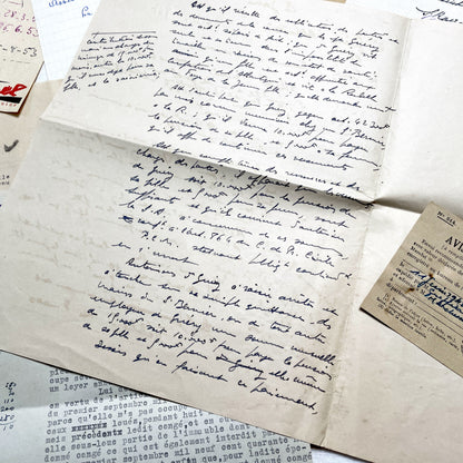 1950s - Vintage Ephemera Lot – French Letters, Invoices & Legal Documents from Notary Archive