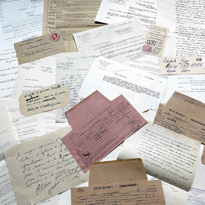 1950s - Vintage Ephemera Lot – French Letters, Invoices & Legal Documents from Notary Archive