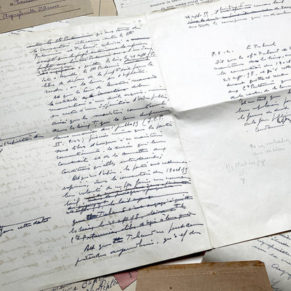 1950s - Vintage Ephemera Lot – French Letters, Invoices & Legal Documents from Notary Archive