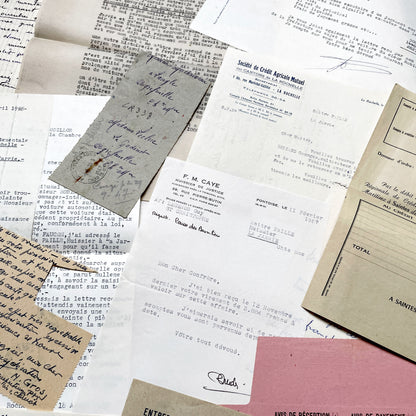 1950s - Vintage Ephemera Lot – French Letters, Invoices & Legal Documents from Notary Archive
