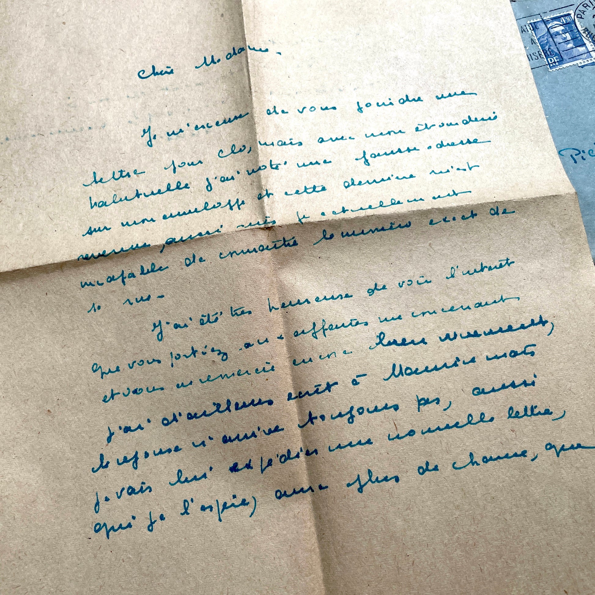 1940s French handwritten letters lot with envelopes and wartime stamps, showcasing vintage paper and cursive script.