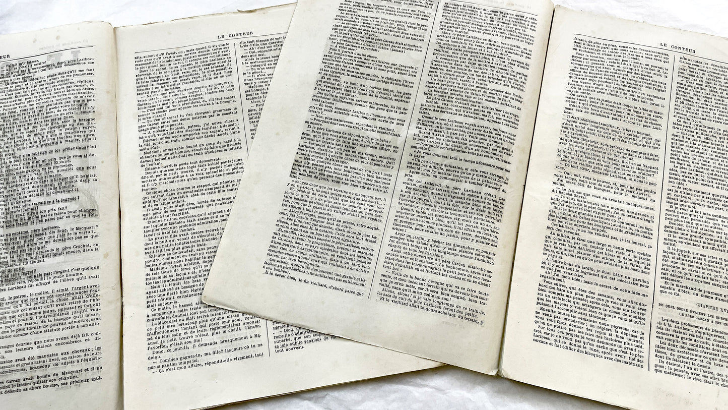 Late 19th - French Periodical Newspapers Le Conteur - Illustrated Victorian Fiction - 1880 Editions - Historical Literature