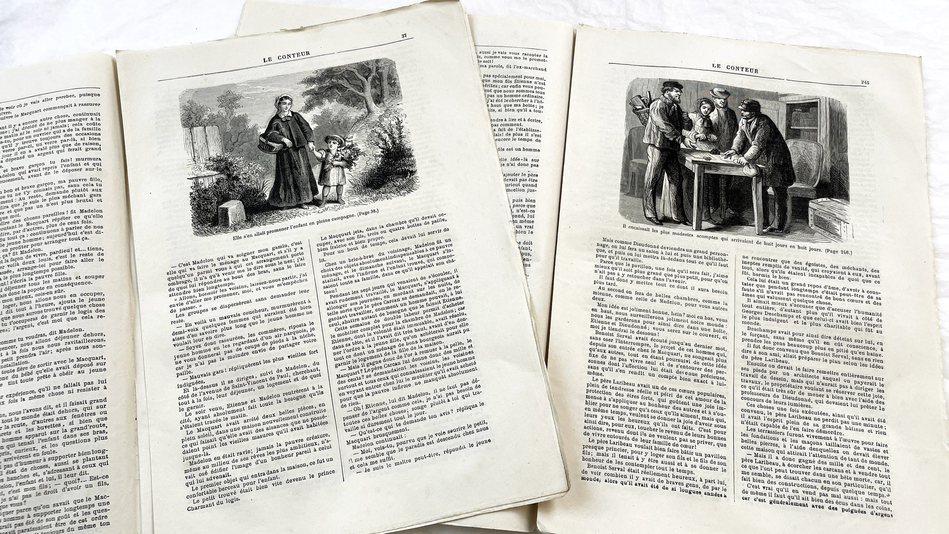 Late 19th - French Periodical Newspapers Le Conteur - Illustrated Victorian Fiction - 1880 Editions - Historical Literature