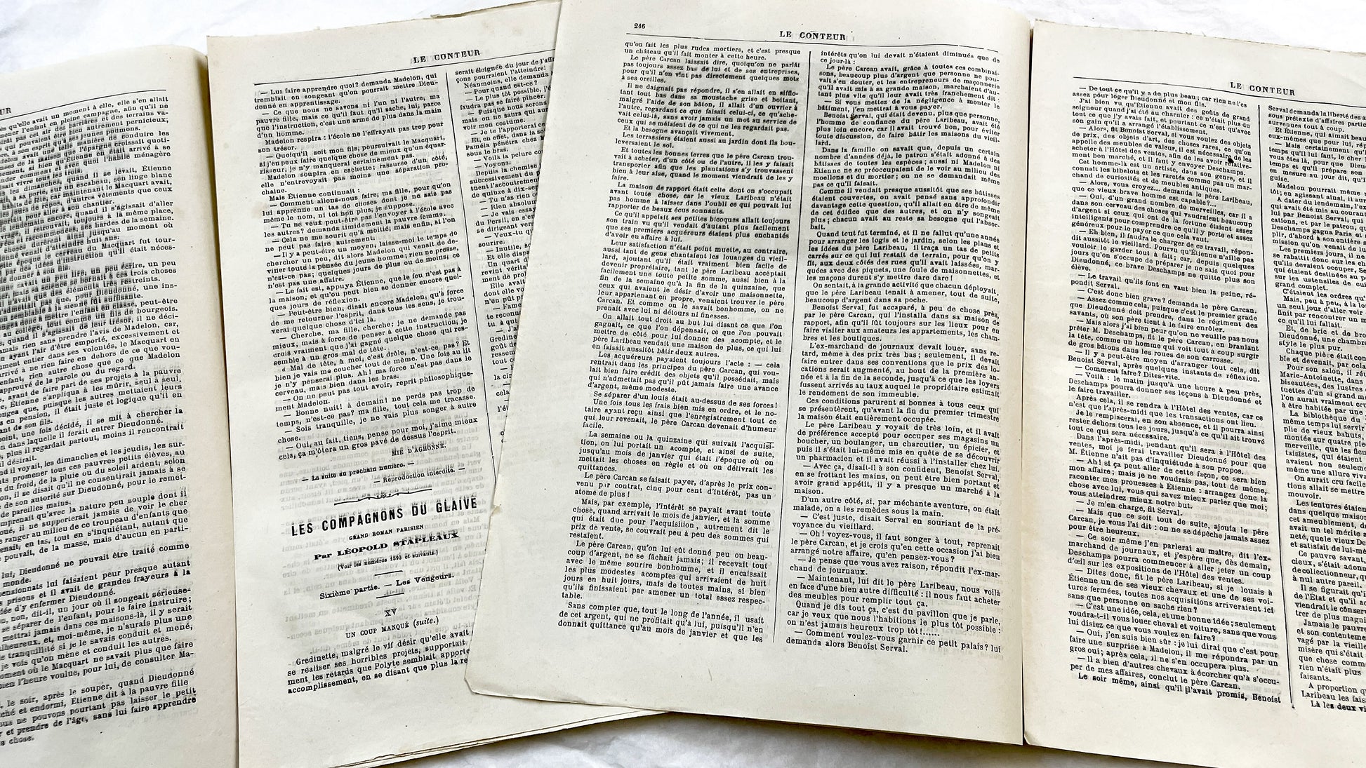 Late 19th - French Periodical Newspapers Le Conteur - Illustrated Victorian Fiction - 1880 Editions - Historical Literature