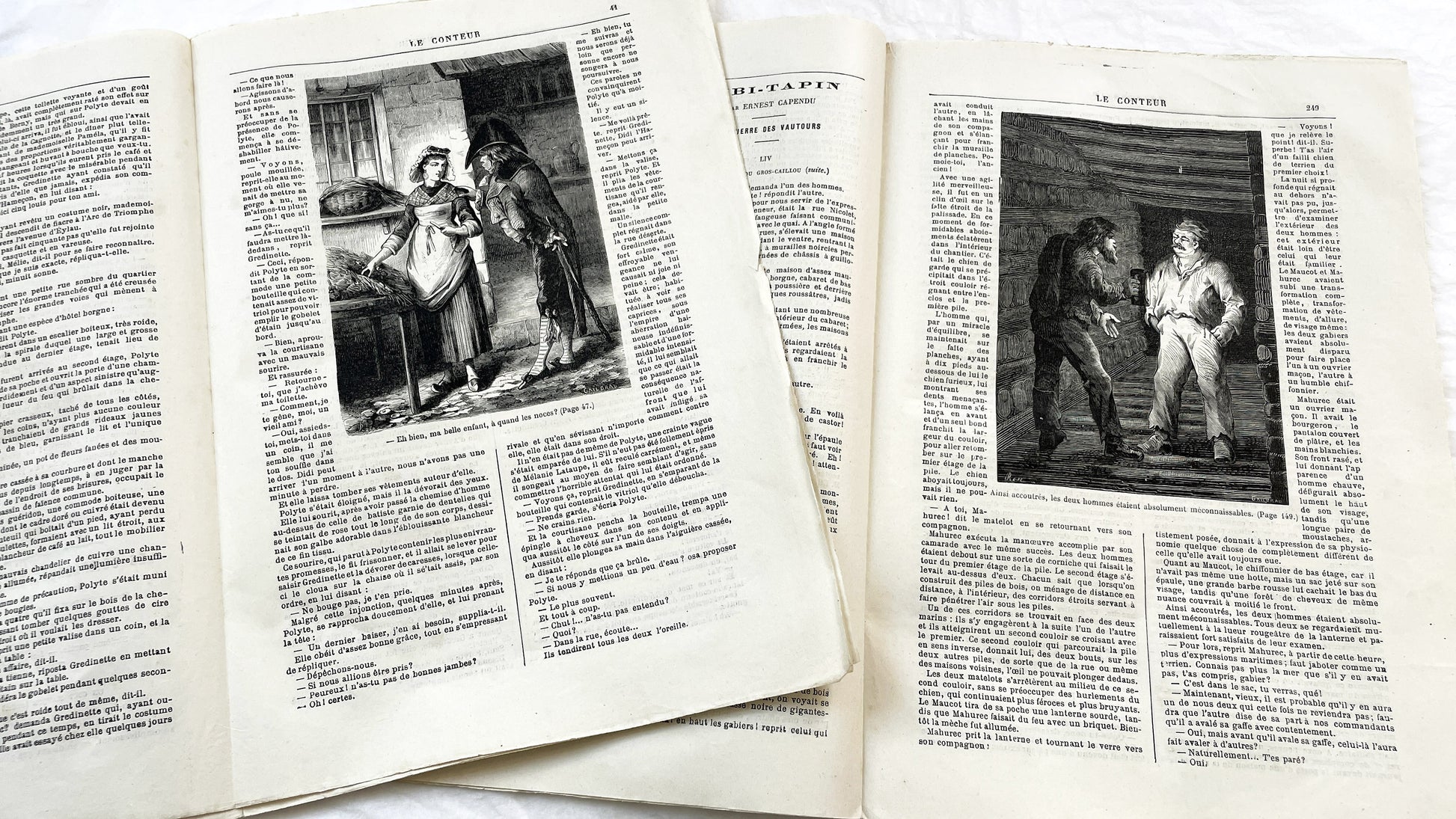 Late 19th - French Periodical Newspapers Le Conteur - Illustrated Victorian Fiction - 1880 Editions - Historical Literature