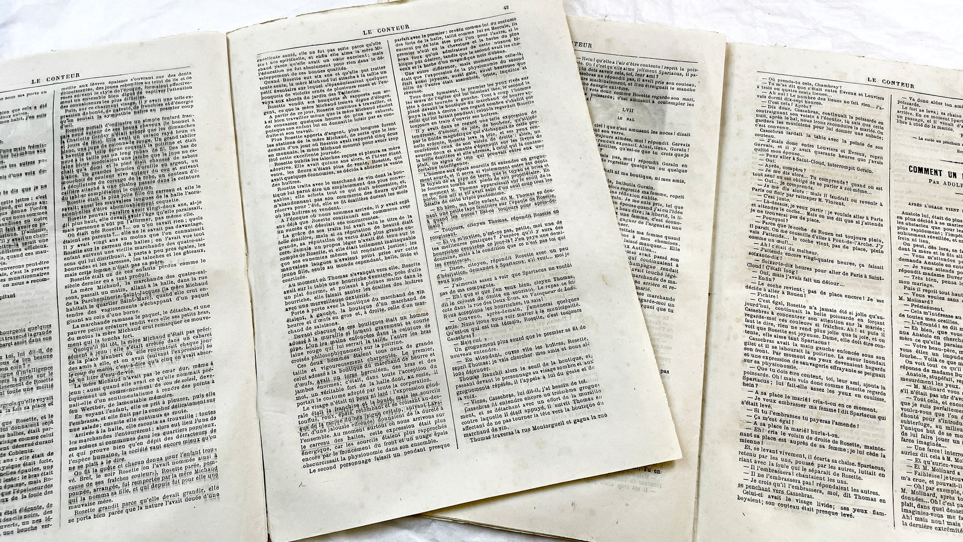 Late 19th - French Periodical Newspapers Le Conteur - Illustrated Victorian Fiction - 1880 Editions - Historical Literature