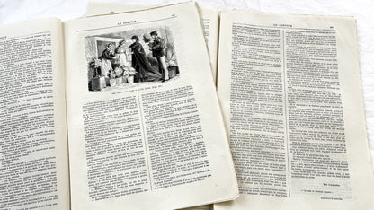 Late 19th - French Literary Periodicals - Vintage Magazine Issues from 1880-1881 - Illustrated Publications of Literature and Biographies