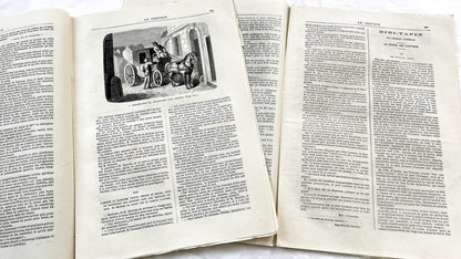 Late 19th - French Literary Newspaper Duo - Le Conteur Publications from 1880-1881 - Vintage French Periodical Set with Engravings
