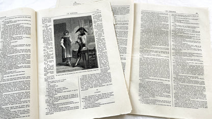 Late 19th - French Literary Newspaper Duo - Le Conteur Publications from 1880-1881 - Vintage French Periodical Set with Engravings