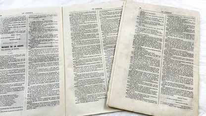 Late 19th - French Literary Newspaper Duo - Le Conteur Publications from 1880-1881 - Vintage French Periodical Set with Engravings