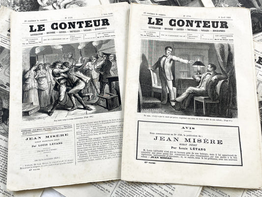Late 19th - French Illustrated Newspaper Le Conteur - 1881 Editions - Literature, History, Tales, & Travel Periodical