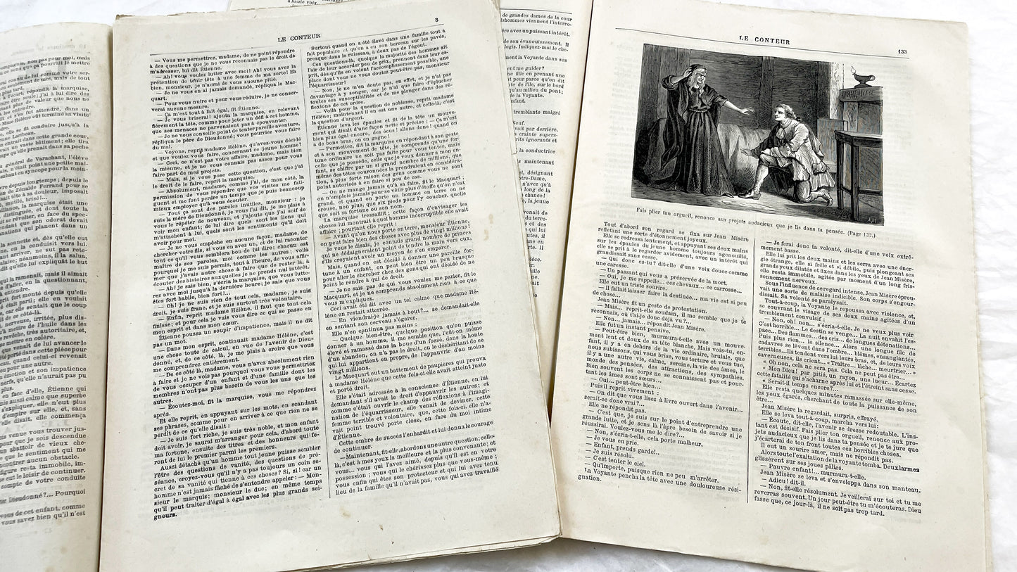 Late 19th - French Illustrated Periodicals Le Conteur - Historical News And Literature - 1881 Paris Print - Two Issues - Engravings
