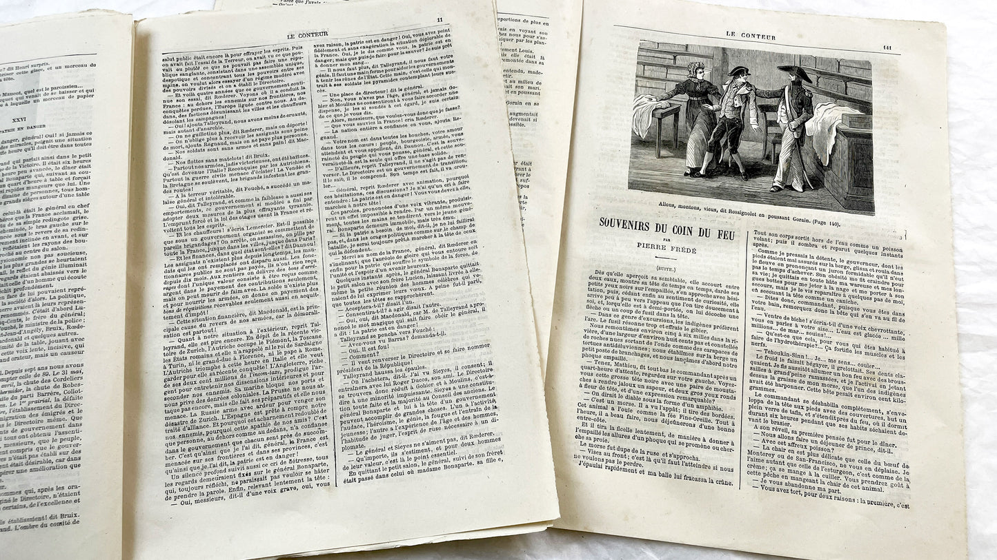 Late 19th - French Illustrated Periodicals Le Conteur - Historical News And Literature - 1881 Paris Print - Two Issues - Engravings