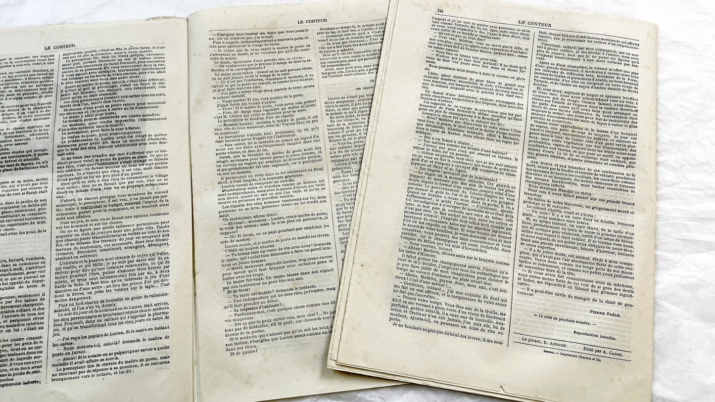 Late 19th - French Illustrated Periodicals Le Conteur - Historical News And Literature - 1881 Paris Print - Two Issues - Engravings