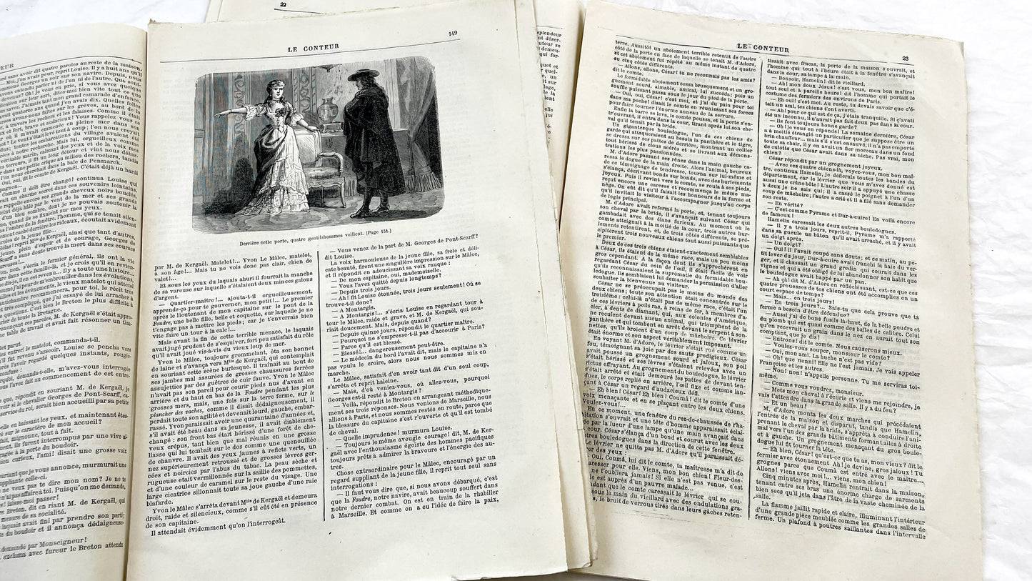 Late 19th - French Literary Journals Le Conteur - Historic Illustrated Newspapers - Fiction - Biographies - Voyages - Collectible Editions