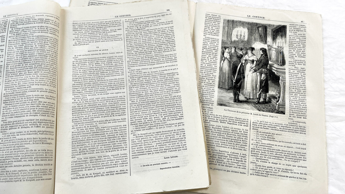 Late 19th - French Literary Journals Le Conteur - Historic Illustrated Newspapers - Fiction - Biographies - Voyages - Collectible Editions