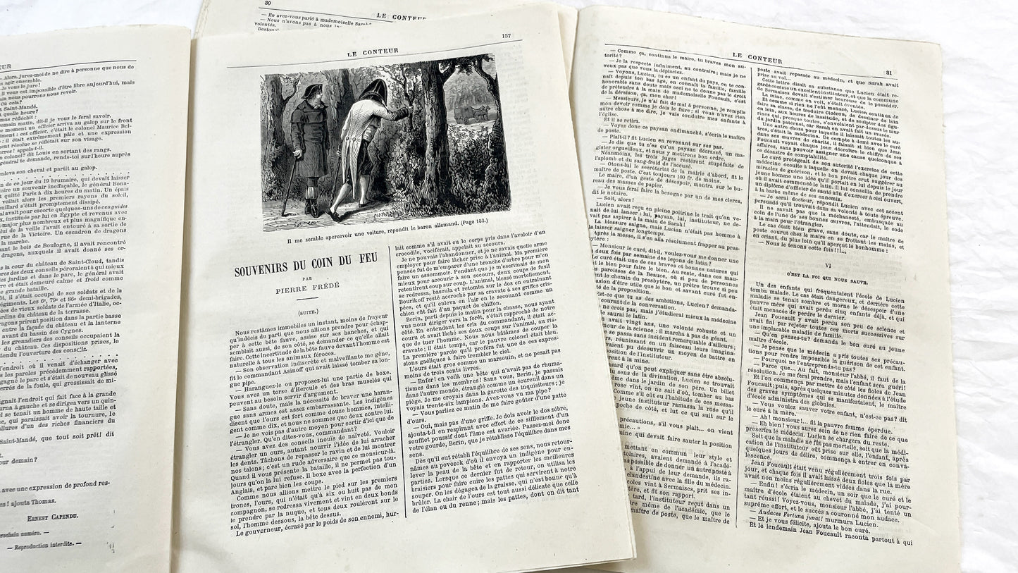 Late 19th - French Literary Journals Le Conteur - Historic Illustrated Newspapers - Fiction - Biographies - Voyages - Collectible Editions