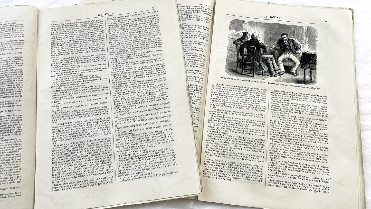 Late 19th - Original French Periodical Newspaper - Le Conteur - Historical Literary Journal - Two Issues From 1881