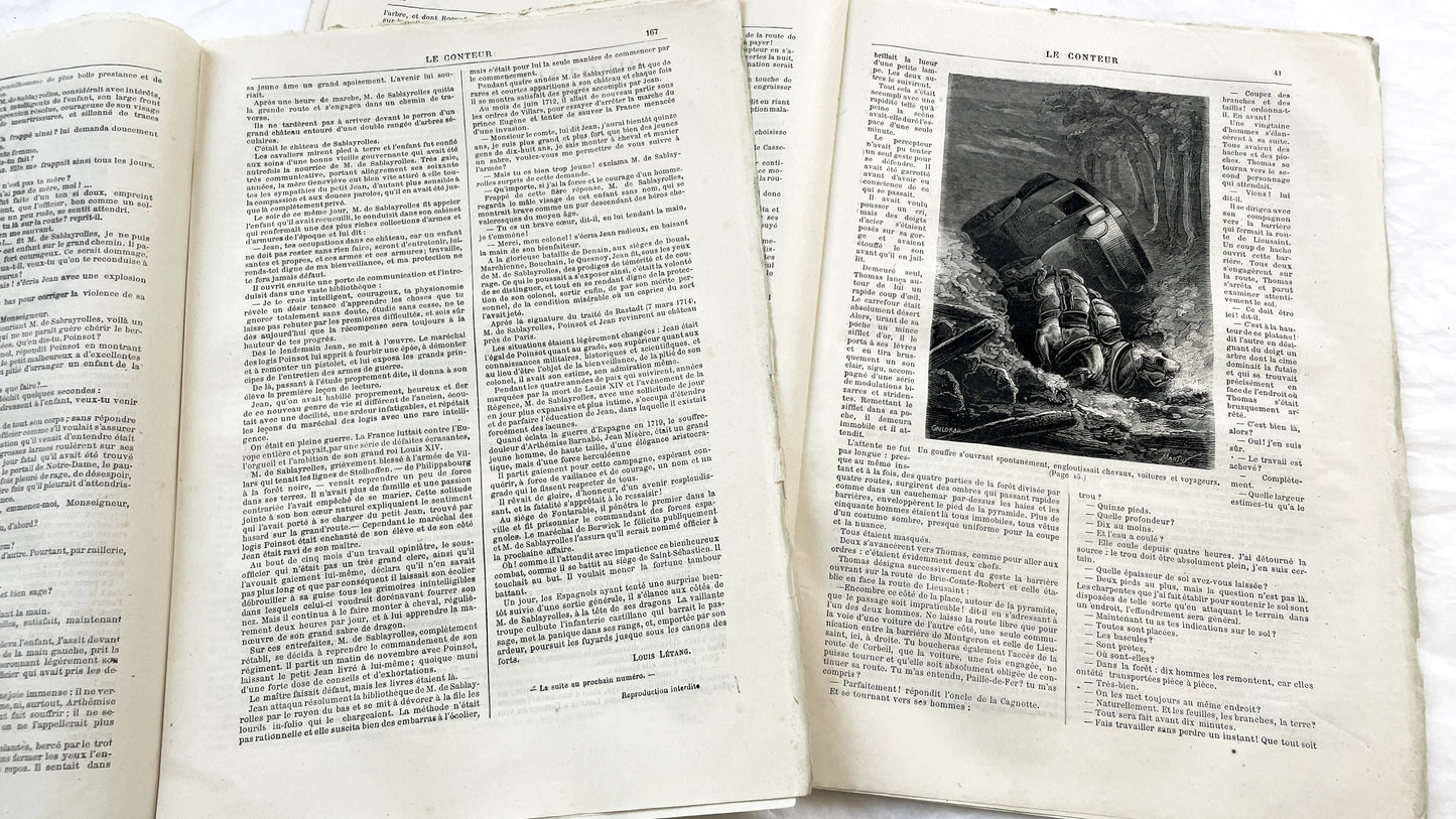 Late 19th - Original French Periodical Newspaper - Le Conteur - Historical Literary Journal - Two Issues From 1881