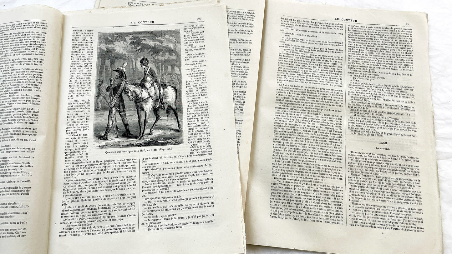 Late 19th - Original French Periodical Newspaper - Le Conteur - Historical Literary Journal - Two Issues From 1881