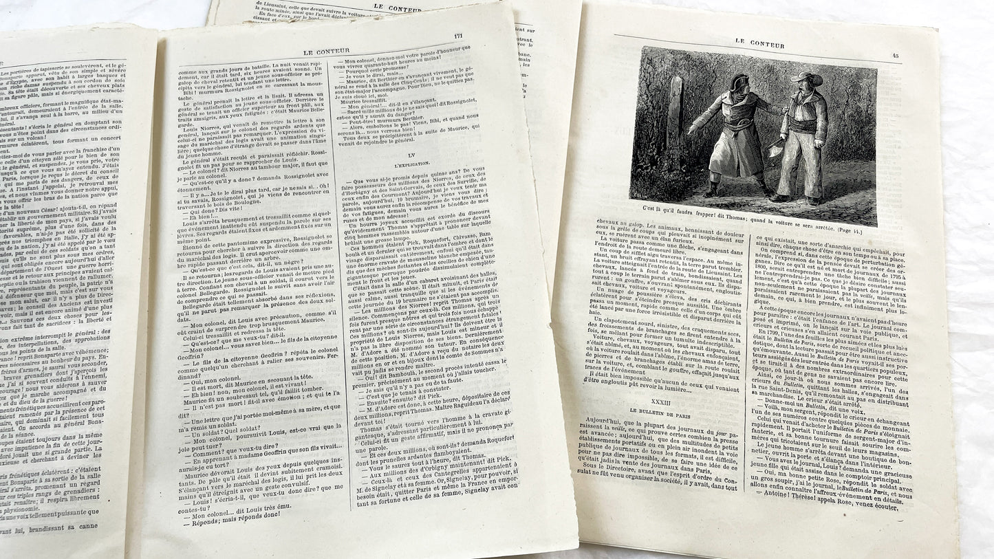 Late 19th - Original French Periodical Newspaper - Le Conteur - Historical Literary Journal - Two Issues From 1881