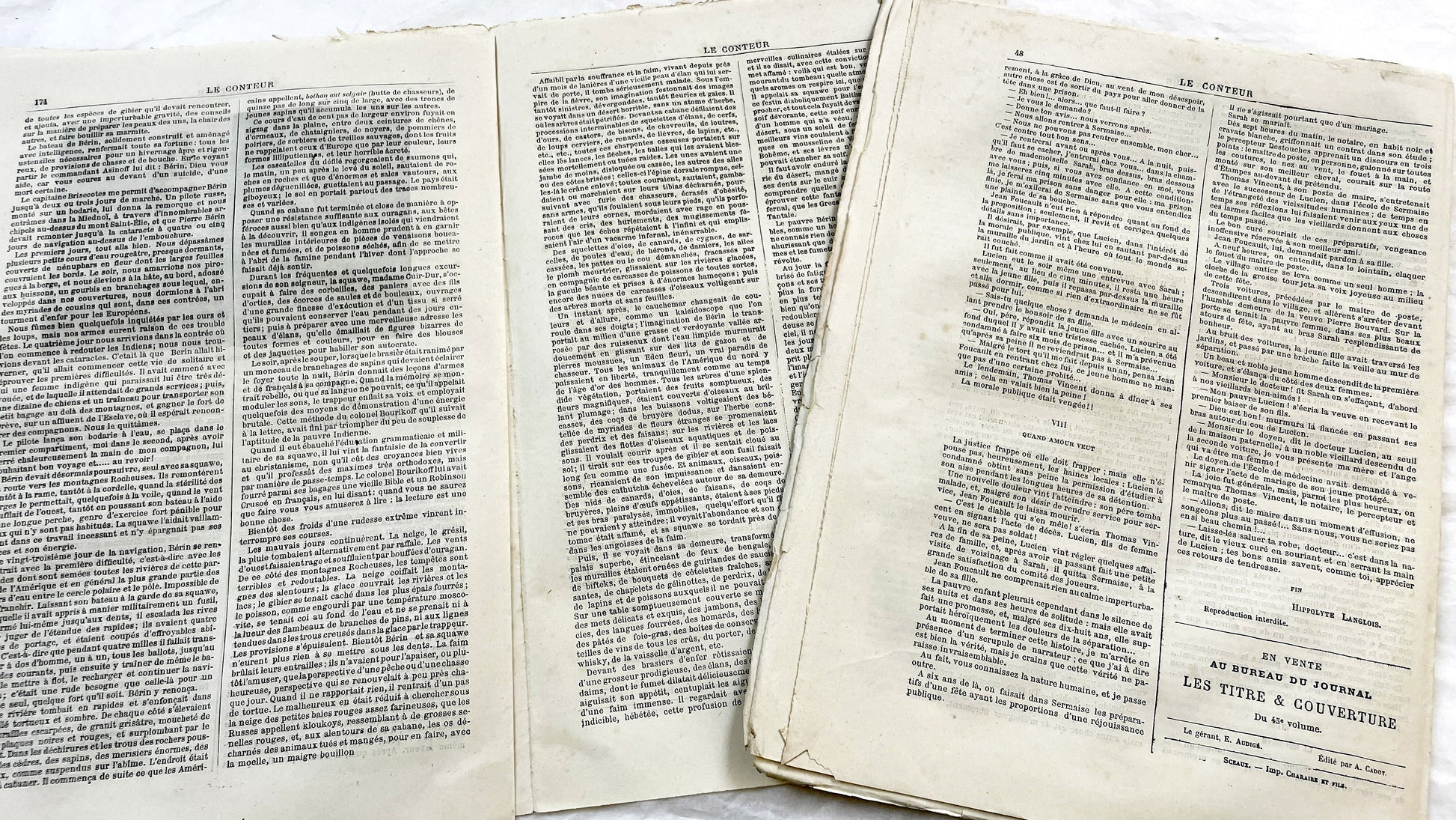 Late 19th - Original French Periodical Newspaper - Le Conteur - Historical Literary Journal - Two Issues From 1881