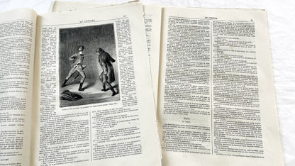 Late 19th - French Literary Periodicals Le Conteur - Two 1881 Editions - Original Engravings - Featuring Jean Misère Novel by Louis Letang