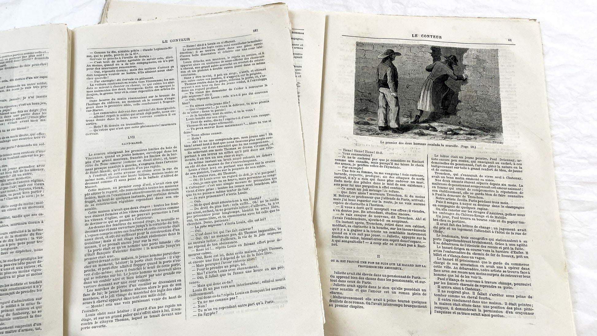 Late 19th - French Literary Periodicals Le Conteur - Two 1881 Editions - Original Engravings - Featuring Jean Misère Novel by Louis Letang