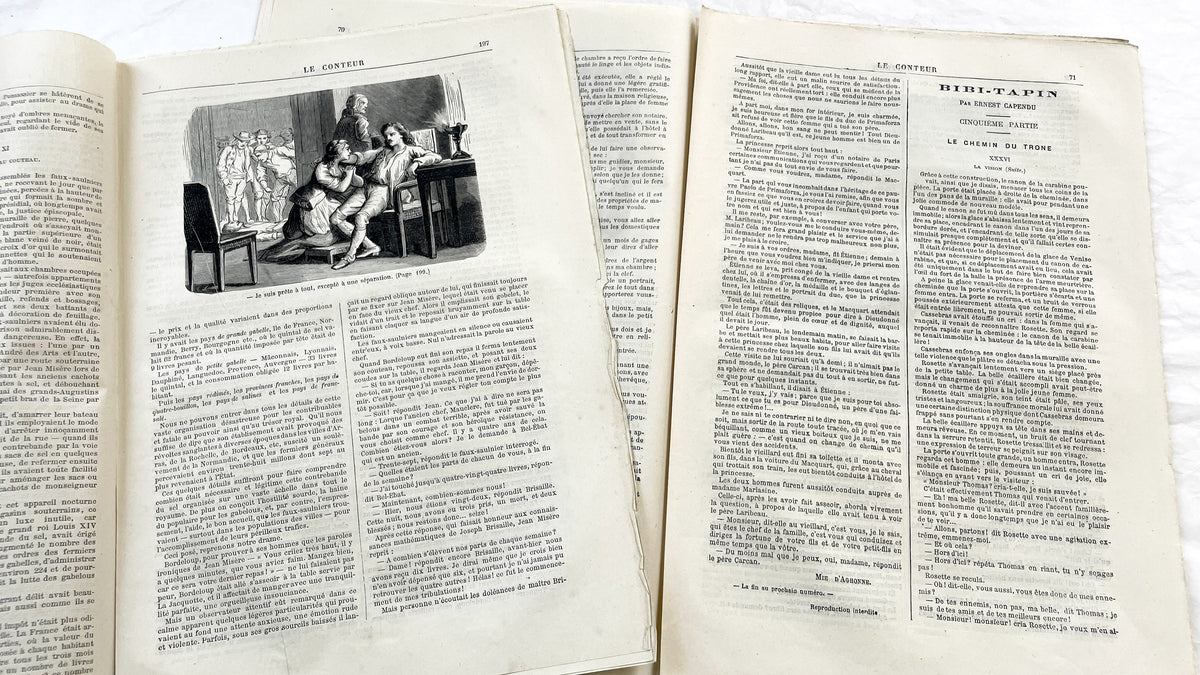 Late 19th - French Illustrated Newspaper Le Conteur - 1881 Editions - Literature, History, Tales, & Travel Periodical
