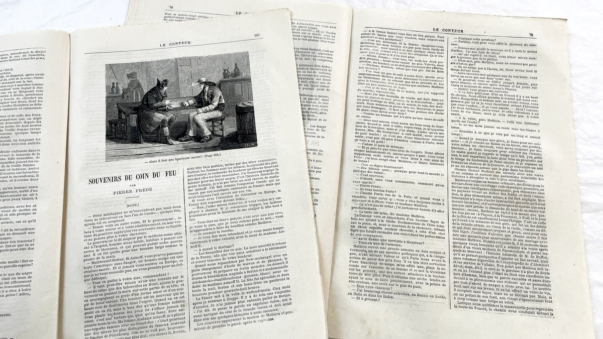 Late 19th - French Illustrated Newspaper Le Conteur - 1881 Editions - Literature, History, Tales, & Travel Periodical