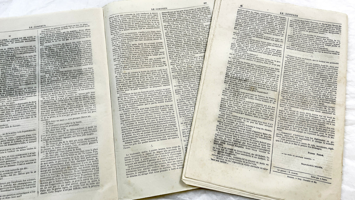 Late 19th - French Illustrated Newspaper Le Conteur - 1881 Editions - Literature, History, Tales, & Travel Periodical