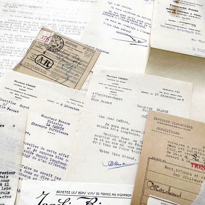 1930s - Vintage Ephemera Lot – French Letters, Invoices & Legal Documents from Notary Archive