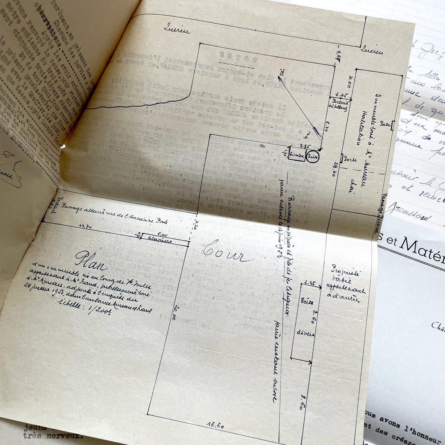 1930s - Vintage Ephemera Lot – French Letters, Invoices & Legal Documents from Notary Archive