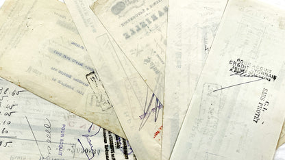 1930s - Lot of 6 Vintage French Bills of Exchange – Handwritten Commercial Documents with Stamps