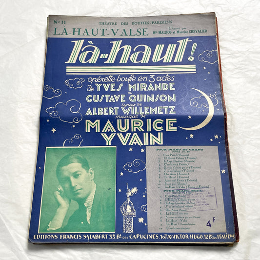 1920s - French Operetta Sheet Music - Là-Haut! - Maurice Yvain Score - Théâtre des Bouffes-Parisiens - Vintage Musical Score