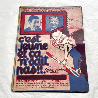 1920s - Vintage French Music Sheet - 'C'est Jeune Et Ça N'sait Pas' - Popular Song Of Casino De Paris