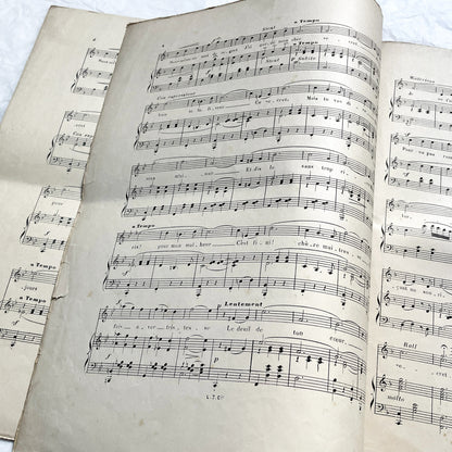 1900s - Antique French Sheet Music - Paul Lombard's 'Cher Secret' Valse Boston Piano and Vocal Score - Belle Epoque Cover Art