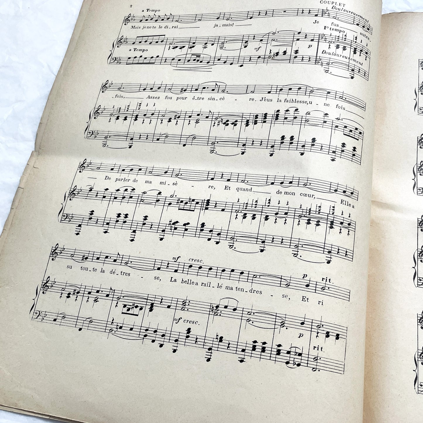 1910s - Vintage French Sheet Music - Tu Ne Sauras Jamais! - Joseph Rico - Georges Millandy - Romantic Waltz - H. Delormel Paris