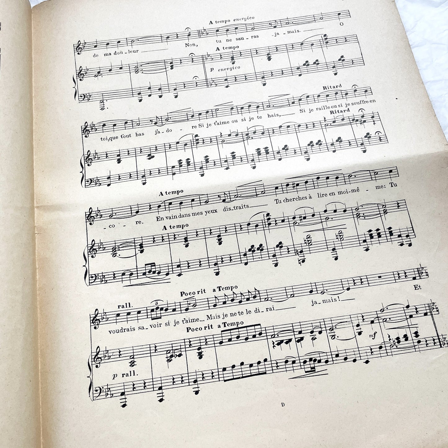 1910s - Vintage French Sheet Music - Tu Ne Sauras Jamais! - Joseph Rico - Georges Millandy - Romantic Waltz - H. Delormel Paris