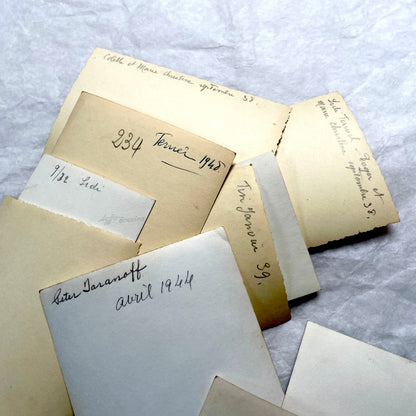 1950s French photograph lot - various black and white images of families, beach scenes, and street life in Algeria.