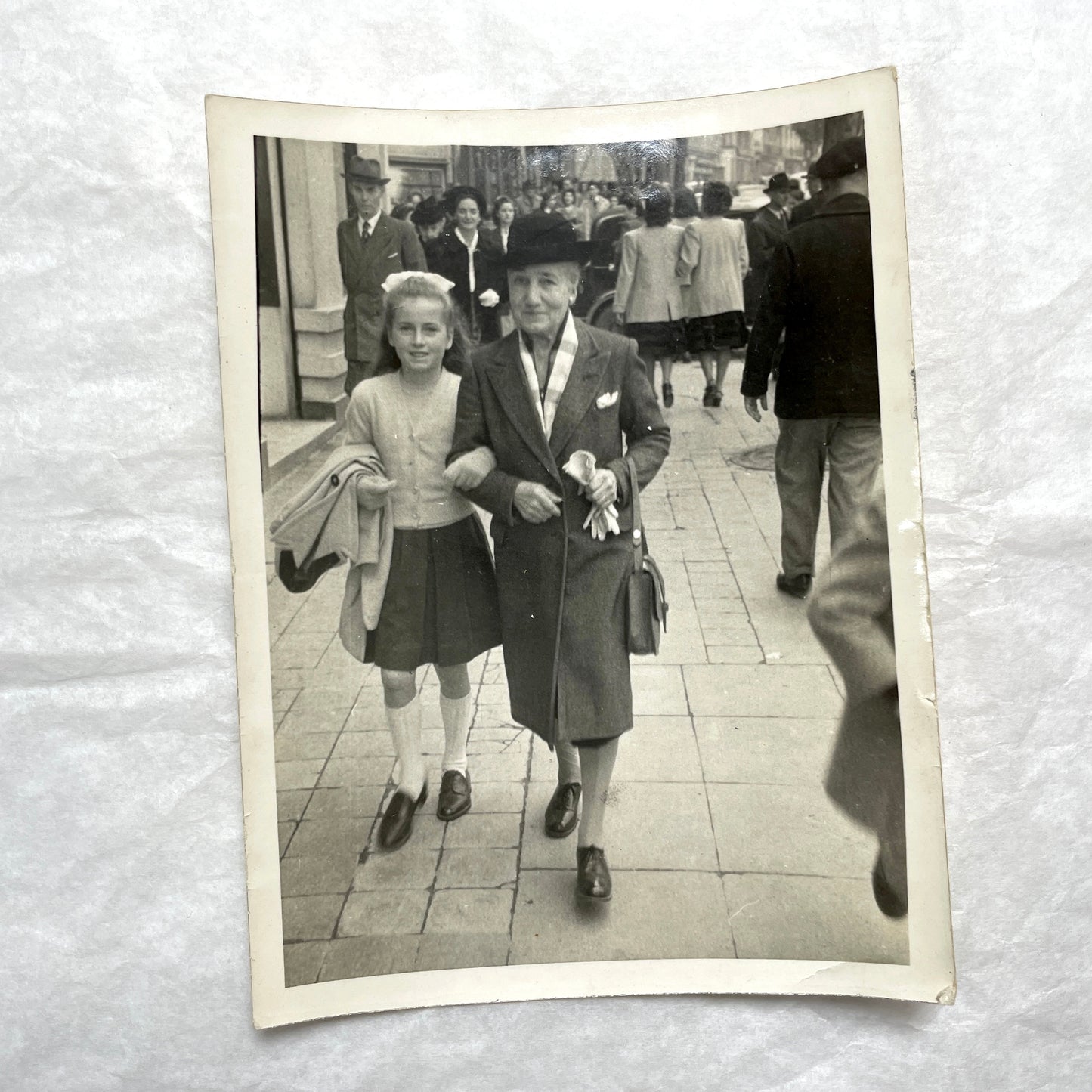 1940s vintage French photograph lot showing families, children, and daily life scenes in black and white.