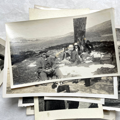 1940s vintage French photograph lot showing families, children, and daily life scenes in black and white.