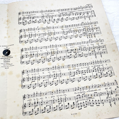 1920s - Vintage French Music Sheet - Nice Carnival Official Song 1929 - Ah! Ah!! - Gustav Adlof Moossa cover - Delrieu Frères