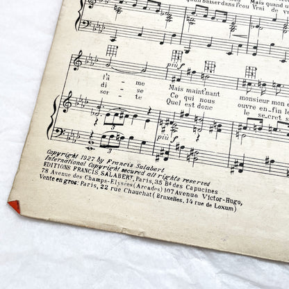 1920s - Vintage French Operetta Sheet Music - Lulu Opérette en 3 Actes - Un P'tit Quelque Chose - Francis Salabert Edition - Mlle Davia