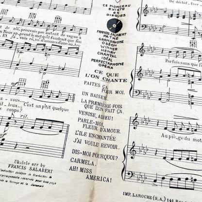 1920s - Vintage French Operetta Sheet Music - Lulu Opérette en 3 Actes - Un P'tit Quelque Chose - Francis Salabert Edition - Mlle Davia