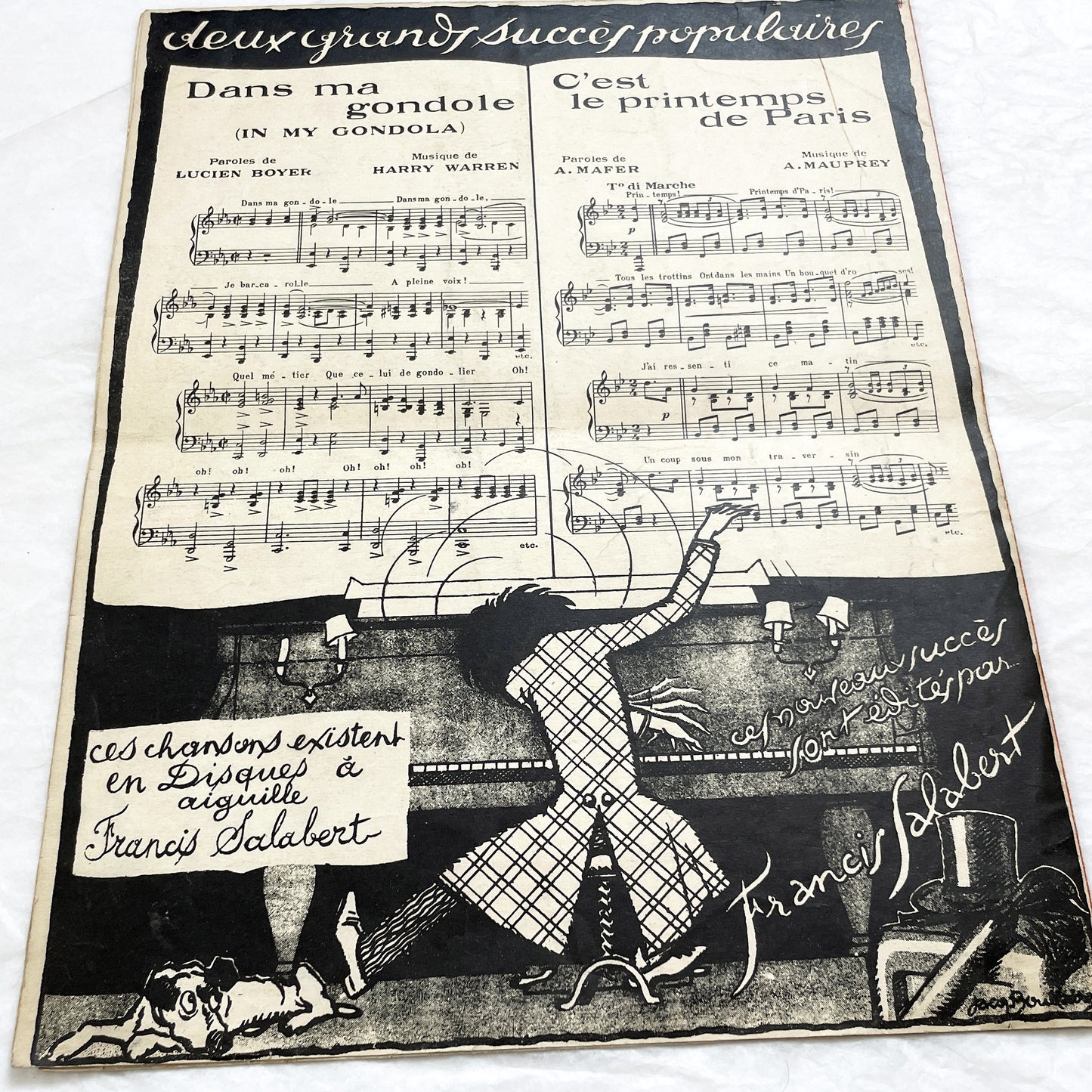 1920s - Vintage French Operetta Sheet Music - Lulu Opérette en 3 Actes - Un P'tit Quelque Chose - Francis Salabert Edition - Mlle Davia